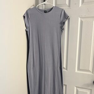Elegant Gray Blue Women's Dress